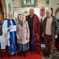A farewell was said to Anne and David Foster (left and right) as they attended their final service at St Paul's before moving to south Devon. 